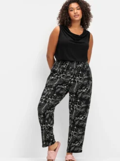 Schlupfhose mit breitem Smokbund, weite Form