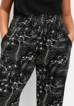 Schlupfhose mit breitem Smokbund, weite Form