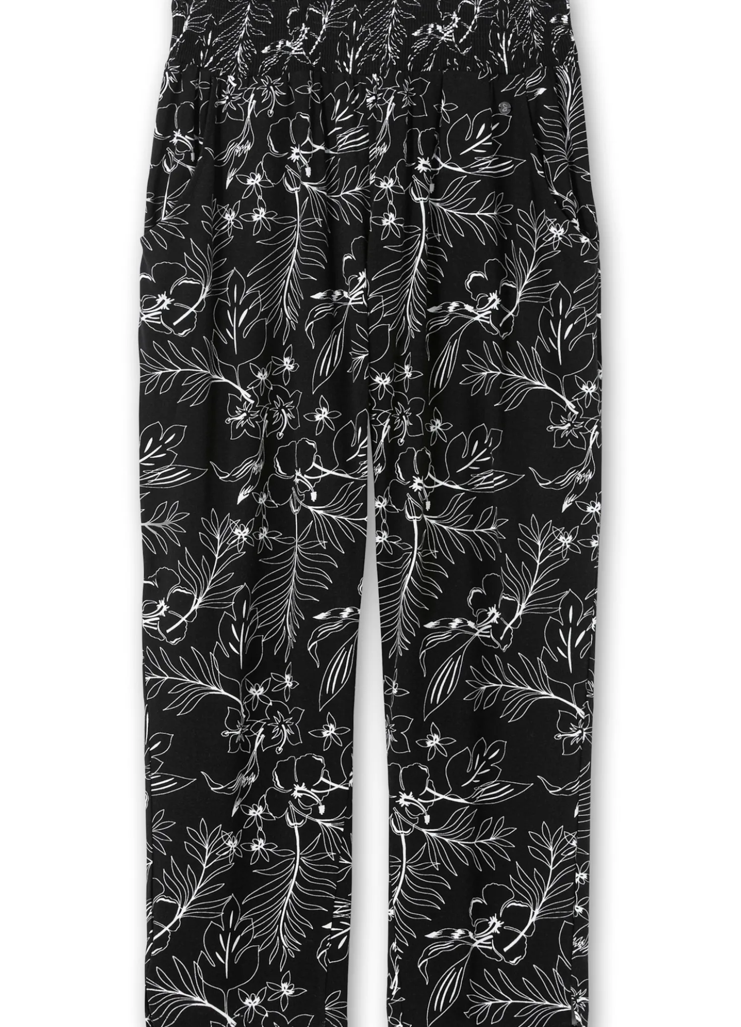 Schlupfhose mit breitem Smokbund, weite Form