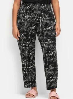 Schlupfhose mit breitem Smokbund, weite Form