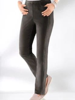 Schlupfhose mit optisch streckender Ziernaht