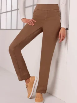 Schlupfjeans in Twill Qualität