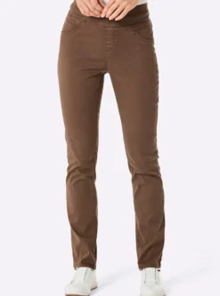 Schlupfjeans in Twill Qualität