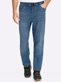 Schlupfjeans mit Kordelzug