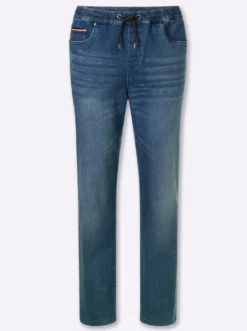 Schlupfjeans mit Kordelzug