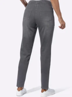 Schlupfjeans mit Tunnelzug und Bindeband