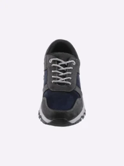 Schnürschuh mit Nubukleder