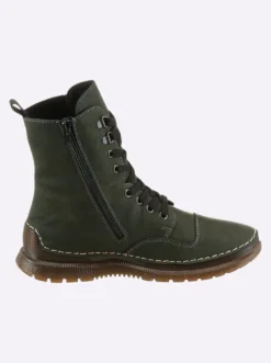 Schnürstiefel mit Kontrastnähten