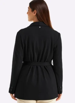 Shirtblazer mit Bindegürtel