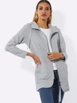 Shirtjacke in Rautenstruktur