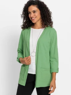 Shirtjacke mit Flammgarn-Struktur