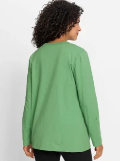 Shirtjacke mit Flammgarn-Struktur