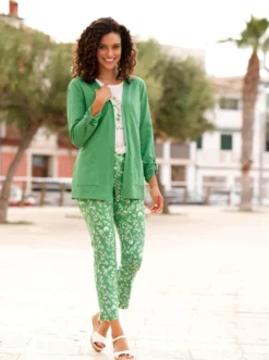 Shirtjacke mit Flammgarn-Struktur
