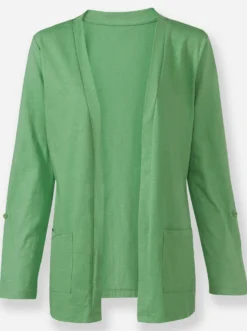 Shirtjacke mit Flammgarn-Struktur