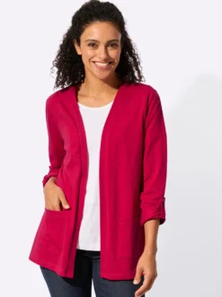 Shirtjacke mit Flammgarn-Struktur