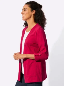 Shirtjacke mit Flammgarn-Struktur