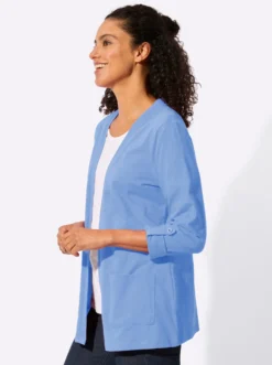 Shirtjacke mit Flammgarn-Struktur