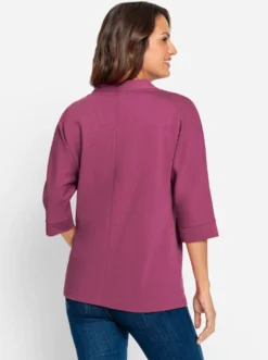 Shirtjacke mit Fledermaus-Ärmeln