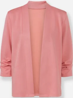 Shirtjacke mit gerafften Ärmeln