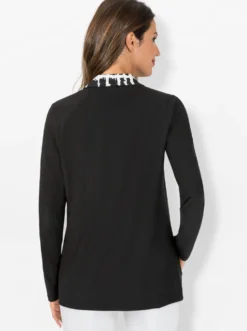 Shirtjacke mit Glitzersteinchen