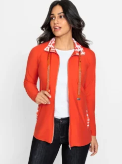 Shirtjacke mit Glitzersteinchen