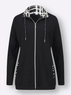 Shirtjacke mit grafischem Druck, innen