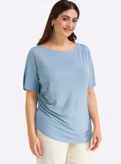 Shirt mit Drapierungen in der Taille