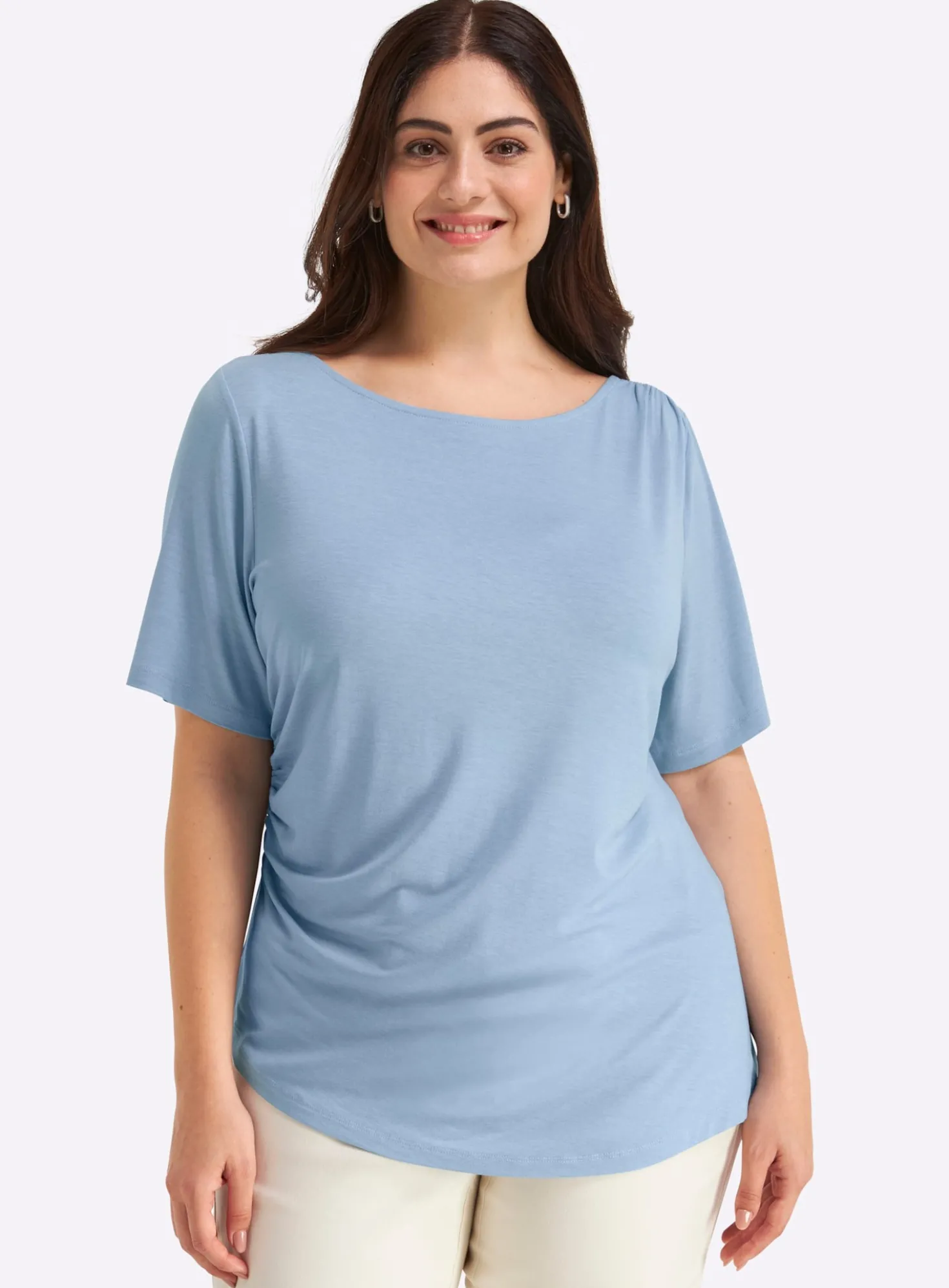 Shirt mit Drapierungen in der Taille