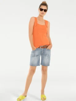 Shirttop mit Karree-Ausschnitt