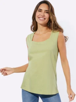 Shirttop mit Karree-Ausschnitt