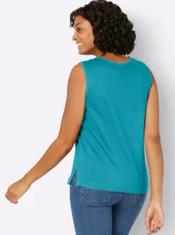 Shirttop mit Seitenschlitzen