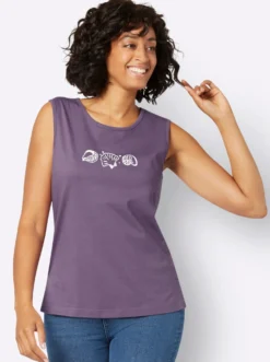 Shirttop mit Seitenschlitzen