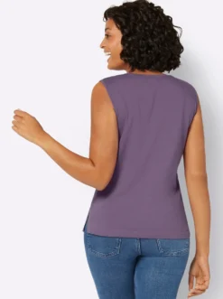 Shirttop mit Seitenschlitzen