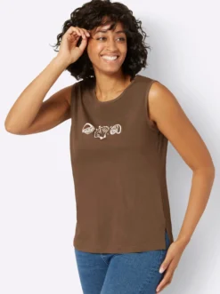 Shirttop mit Seitenschlitzen