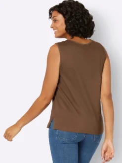 Shirttop mit Seitenschlitzen