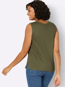 Shirttop mit Seitenschlitzen