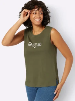 Shirttop mit Seitenschlitzen