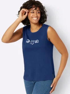 Shirttop mit Seitenschlitzen