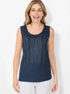 Shirttop mit Ziersteinchen