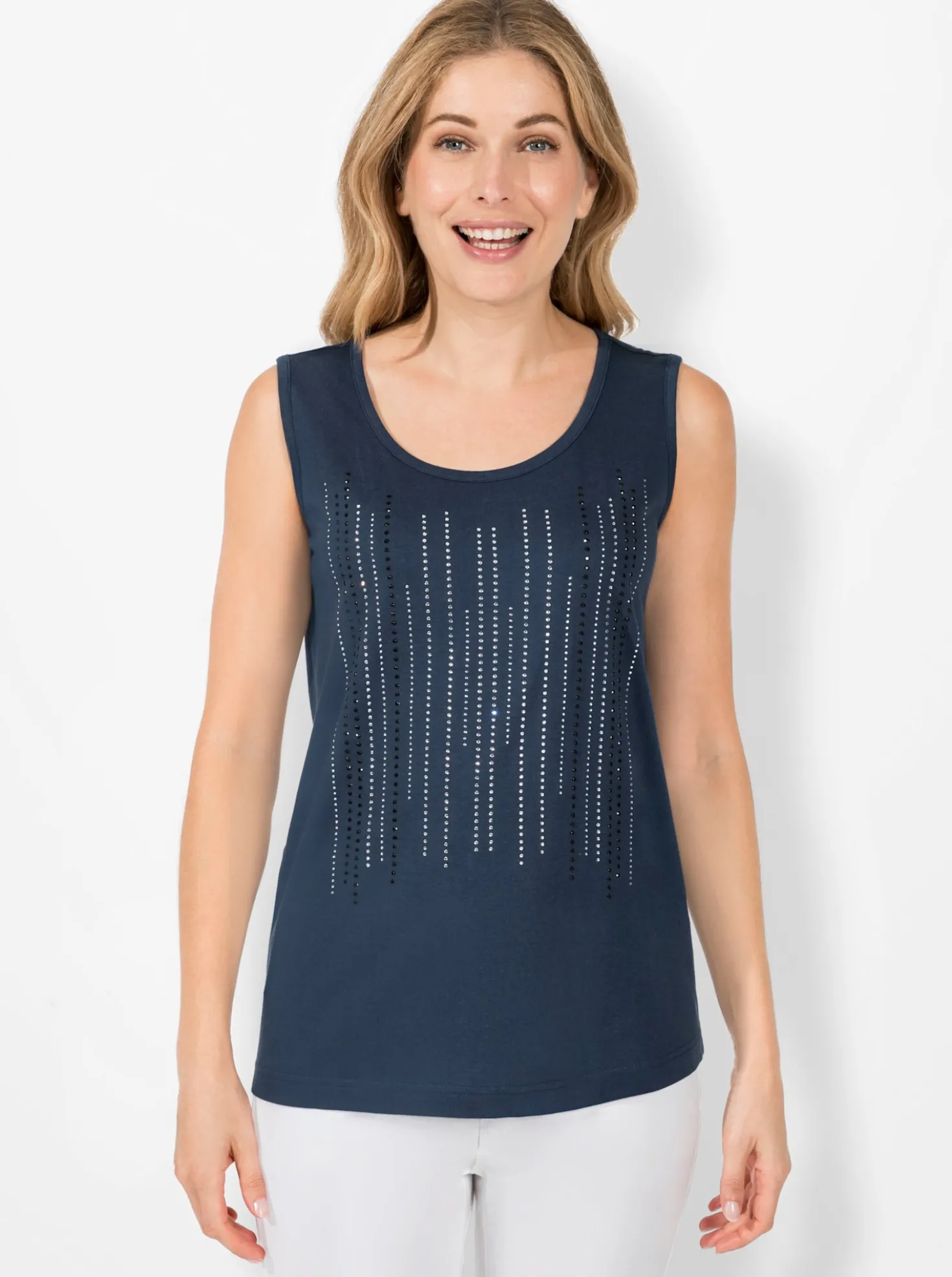 Shirttop mit Ziersteinchen