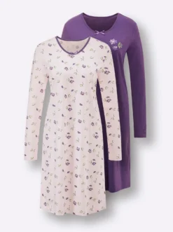Sleepshirts mit Blumen-Motiven