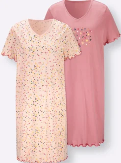 Sleepshirts mit Blumen-Muster