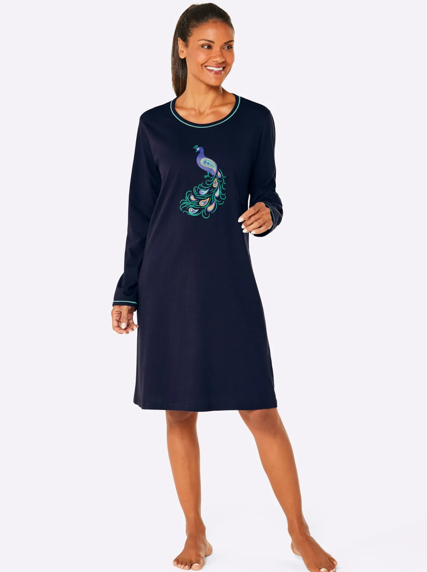 Sleepshirts mit Pfau-Motiv