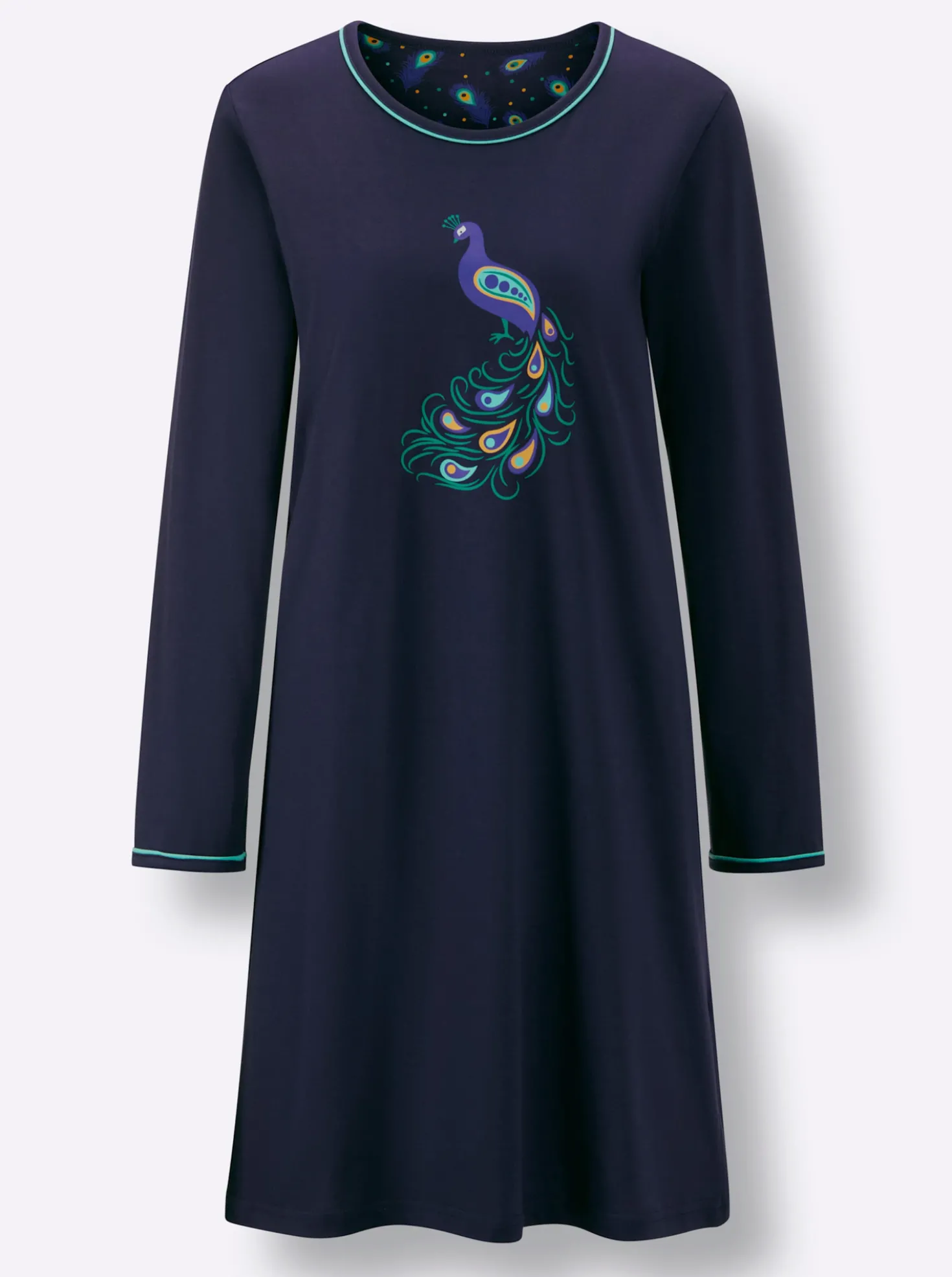 Sleepshirts mit Pfau-Motiv