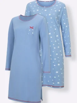 Sleepshirts mit Sternchen-Motiven