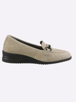 Slipper geprägtes Veloursleder