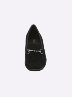 Slipper geprägtes Veloursleder
