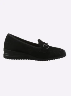 Slipper geprägtes Veloursleder