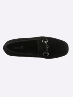 Slipper geprägtes Veloursleder