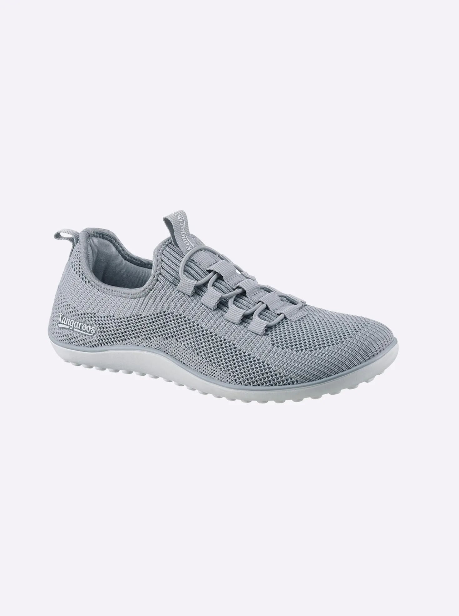 Sneaker mit flacher Gummi-Laufsohle